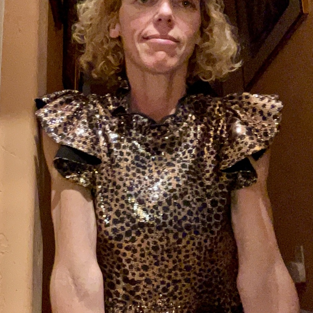 TRENDY LEOPARD PRINT SEQUIN DRESS PERFECT DRESS FOR VALENTINES DAY
NWT [ANTHRO]